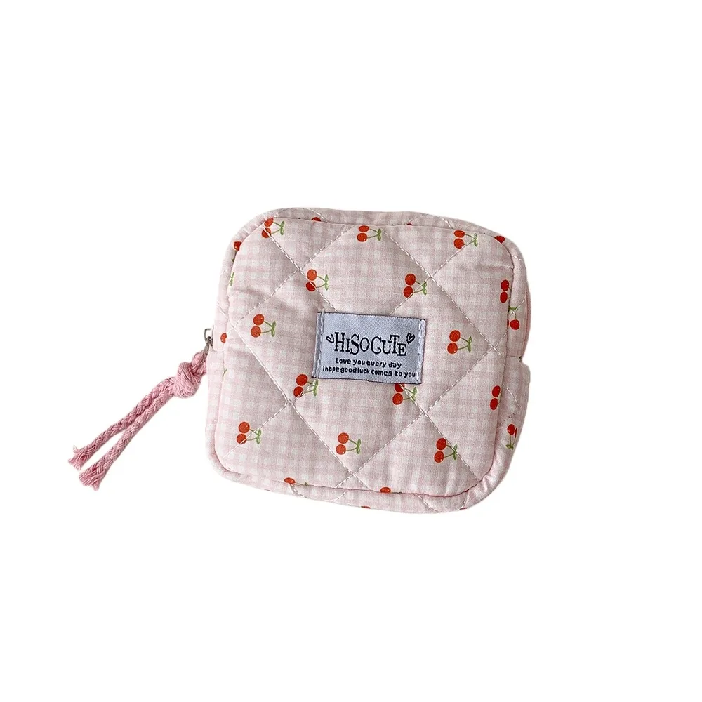 Single Layer Fruit Cherry Pencil Bag Cute Design Makeup Pouch Korean Cherry Pencil Case Pencil Holder Large Capacity