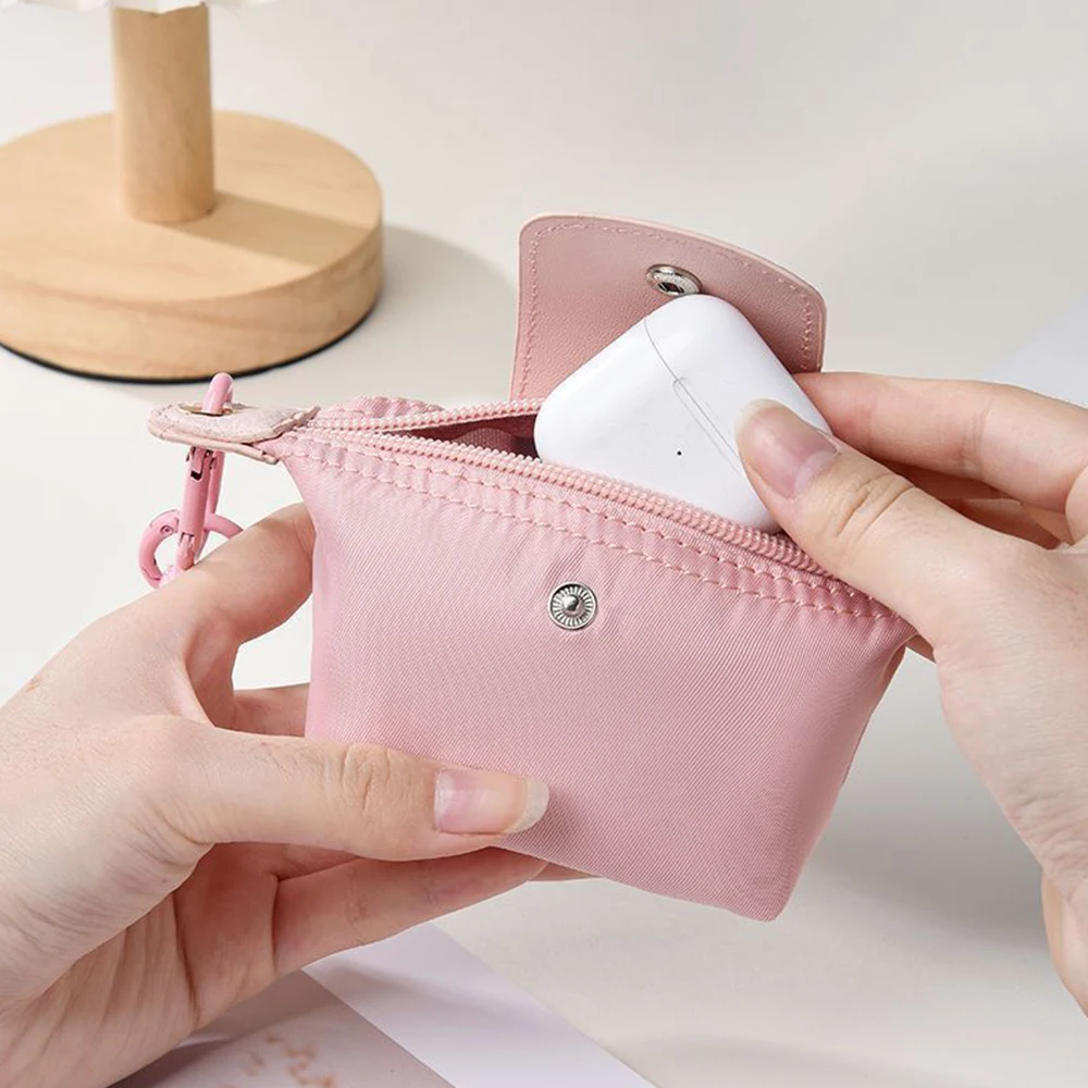 Customized name mini dumpling bags for men and women, nylon small bags, car key storage bags, headphone bags, pendants