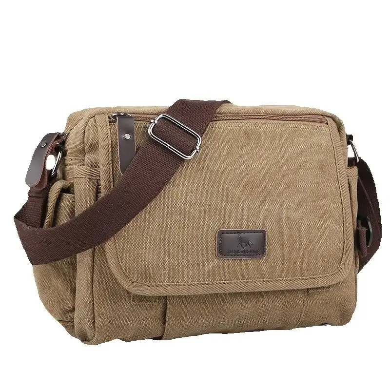 Multi-functional Casual Messenger Bags Men Canvas Leisure Men Shoulder Bags Vintage Small Crossbody Satchel Bag For Male