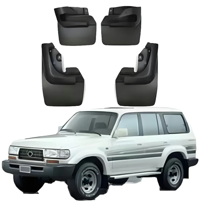 

Modification Car Parts PP+TPR Car Splash Guard mudguard mudflaps fender for Land Cruiser LC80 Wheel Eyebrow 1990-1997