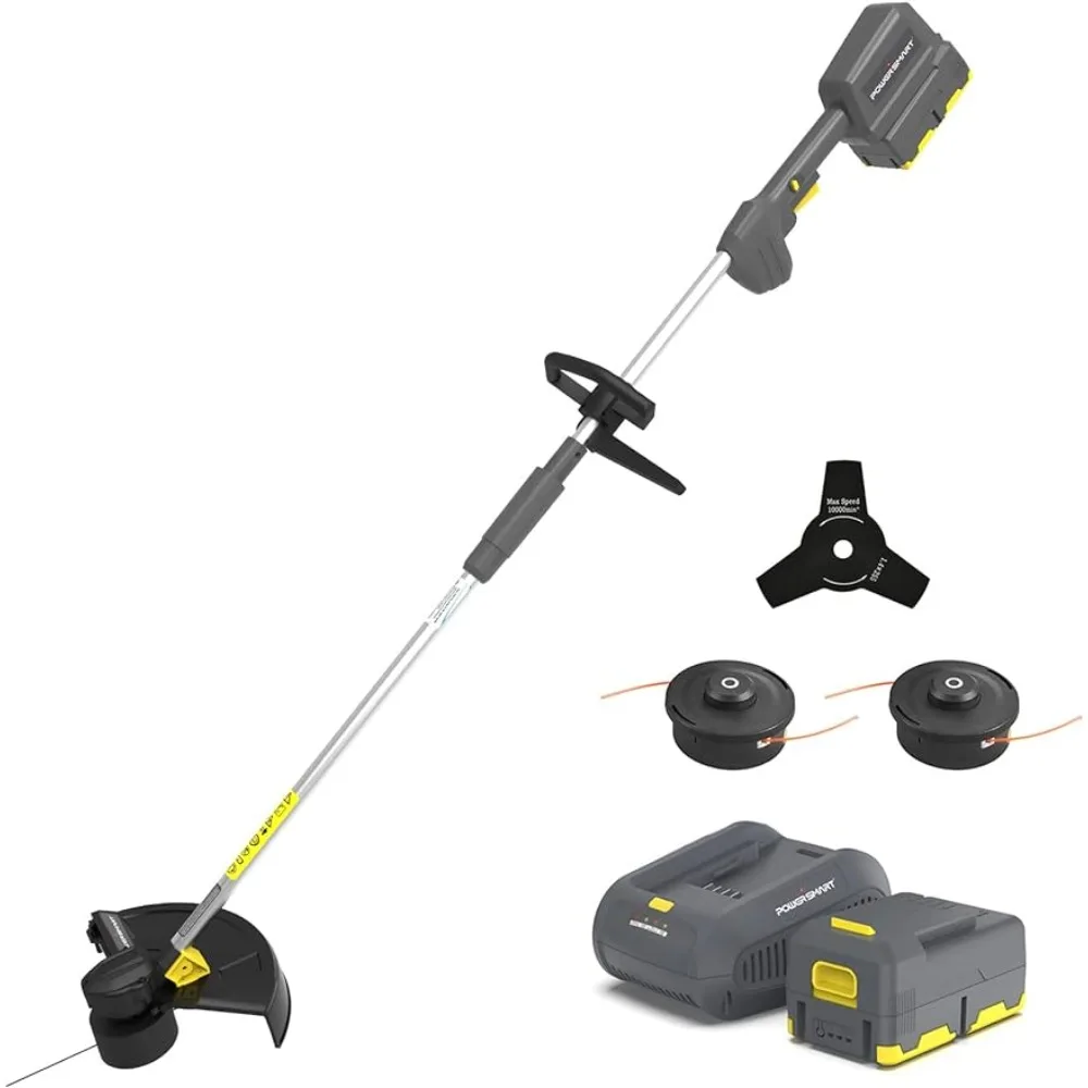 

PowerSmart 2-in-1 Cordless String Trimmer & Brush Cutter, 13" Cutting Path, Include 40V 4.0Ah Battery and Charger