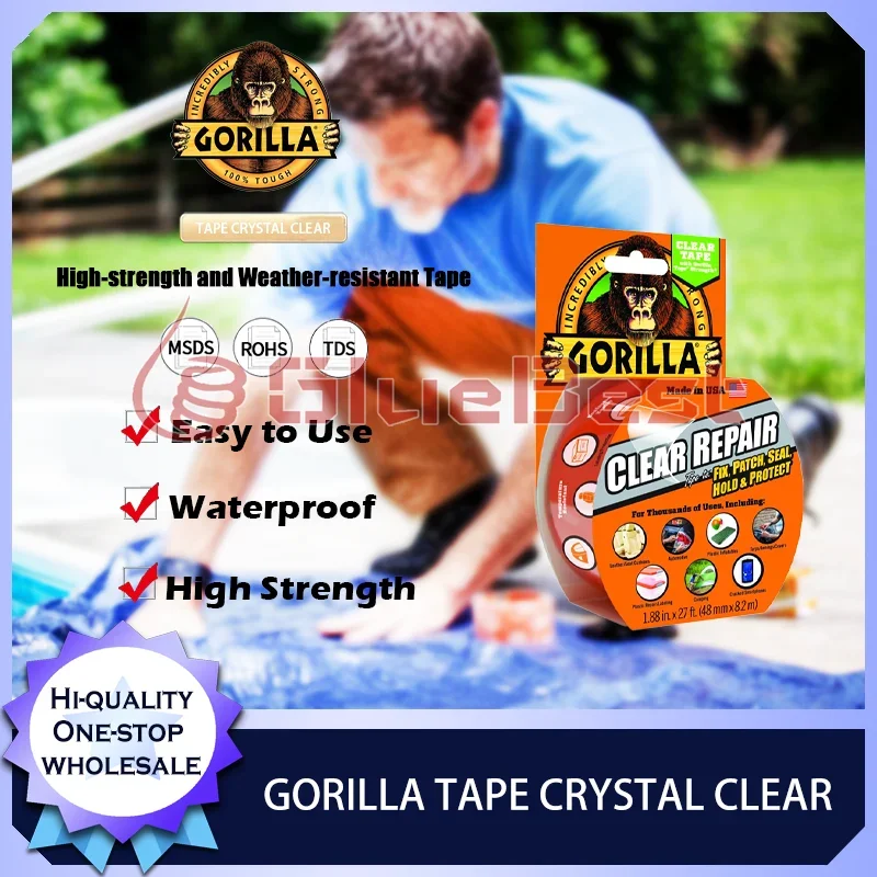 GORILLA TAPE CRYSTAL CLEAR Heavy Duty Waterproof and Freezing Resistant Multi-Purpose Strong Durable Tape DIY Original Product