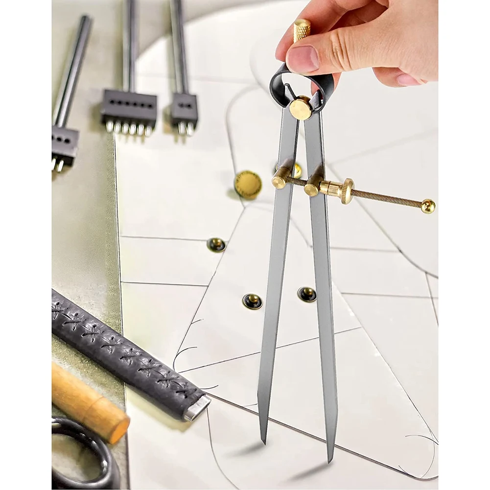 ABKJ-Flat Leg Spring Dividers Calipers, 12Inch Precision Divider For Geometry, Drawing, Drafting