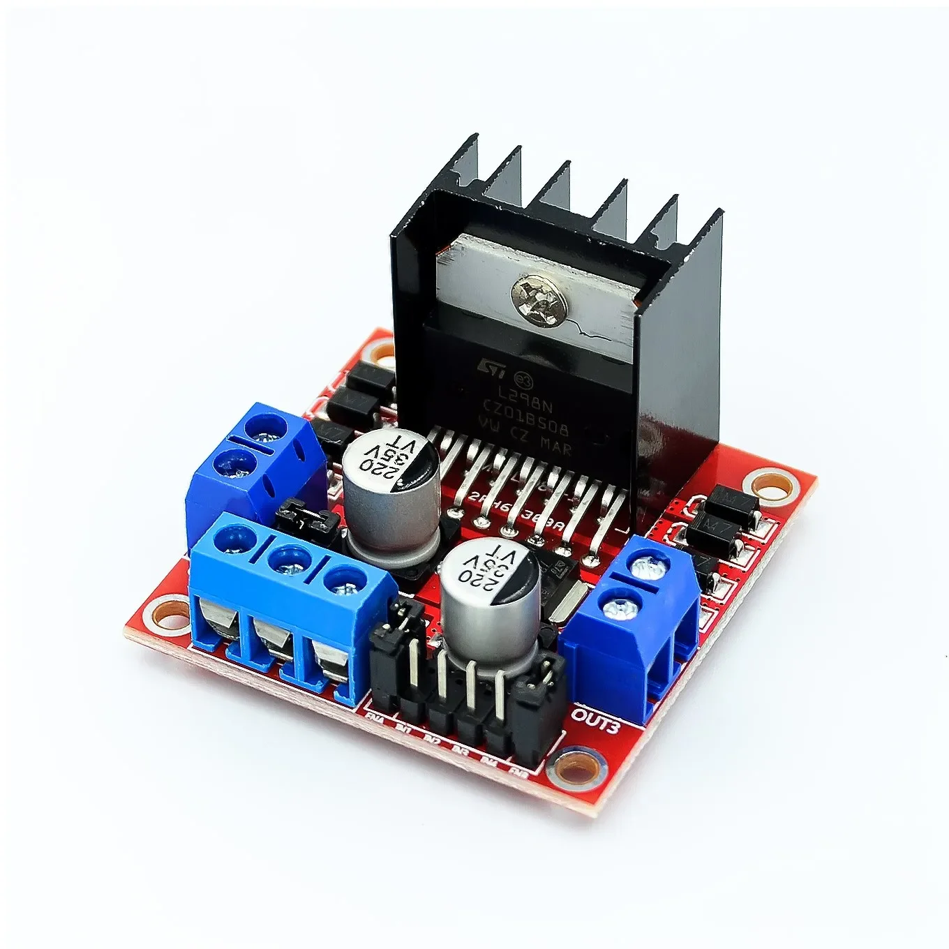 1PCS New Dual H Bridge DC Stepper Motor Drive Controller Board Module L298N for Arduino smart car robot