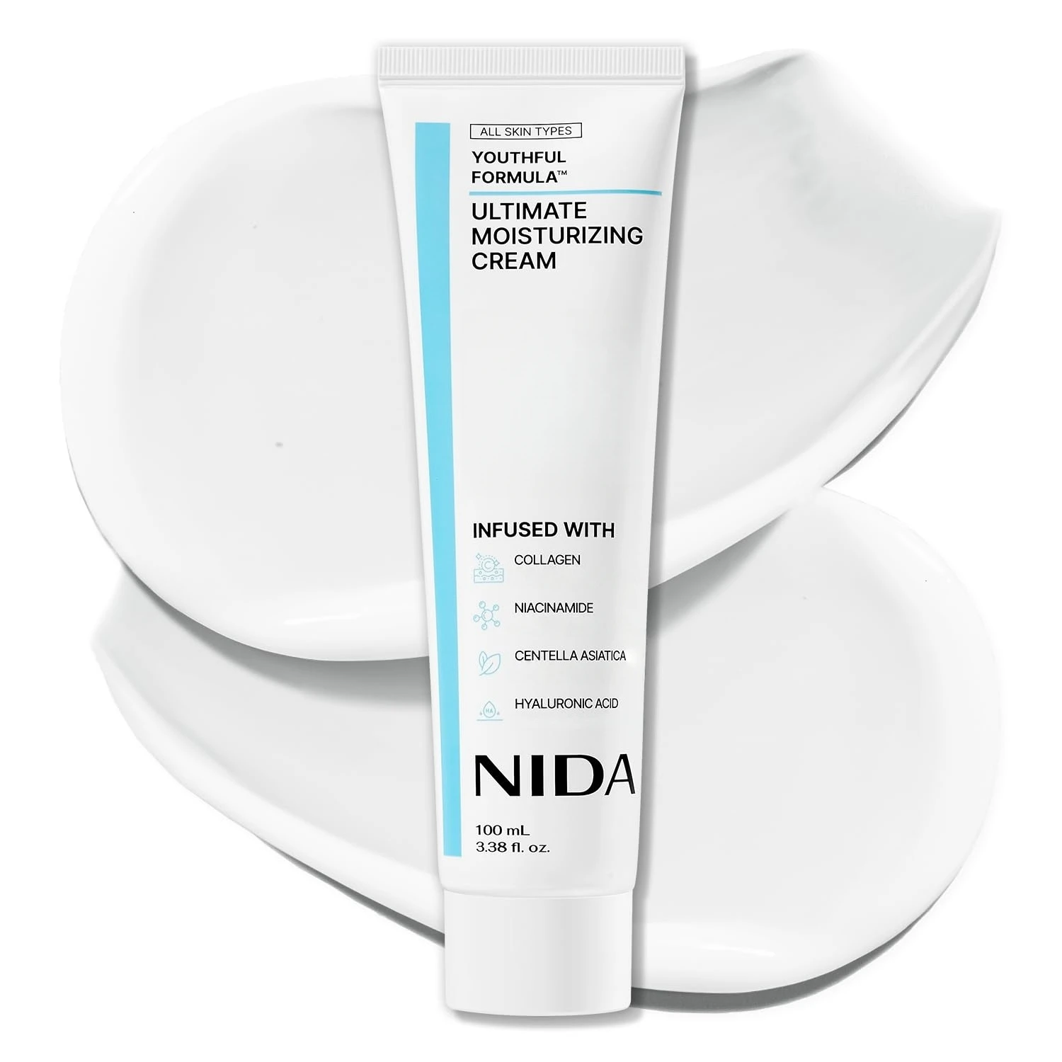 

Centella Asiatica Niacinamide Hyaluronic Acid Collagen Infused Korean Daily Moisturizing Cream Soften Dry Skin Outer Look All Skin Types