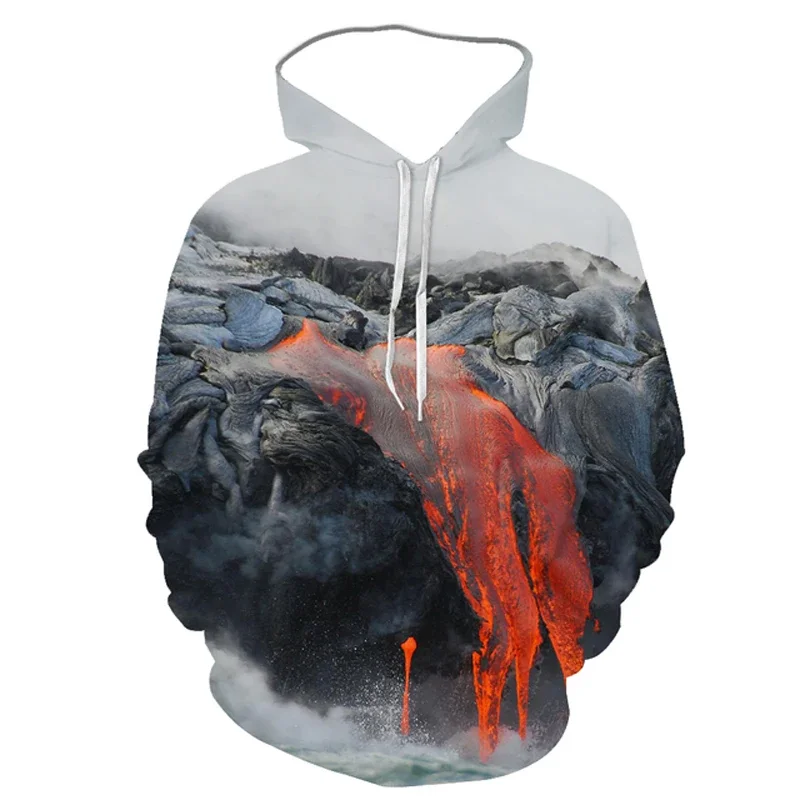 Volcanic Natural Scenery Fashion Style 3D Printed Hoodies Unisex Pullovers Hoodie Casual Sweatshirts Street Top Tracksuit