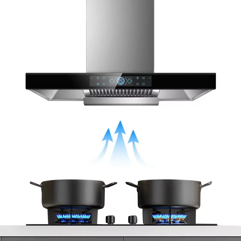 

Intelligent Somatosensory Chimney Range Hood Exhaust Hood Range For Kitchen Cooker New Design Super Slim Auto Clean Cooker Hood