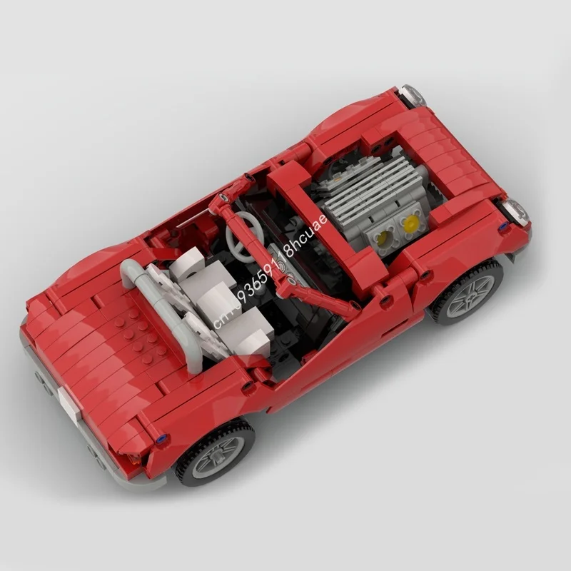 414 قطعة MOC ليتل ريد رودستر النموذج الفني اللبنات البناء الإبداعية هدية الكريسماس التعليم لعبة الطوب عيد ميلاد #3