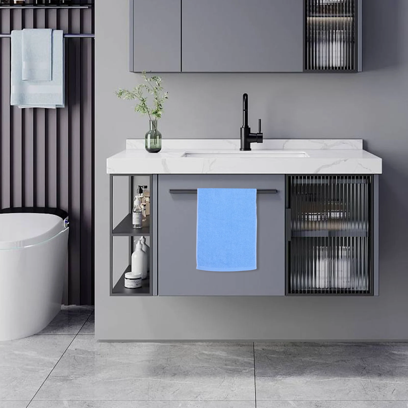 

3 шт. хлопковые жаккардовые полотенца для рук, мягкие впитывающие, приятные для кожи полотенца для лица для ванной комнаты, мочалки