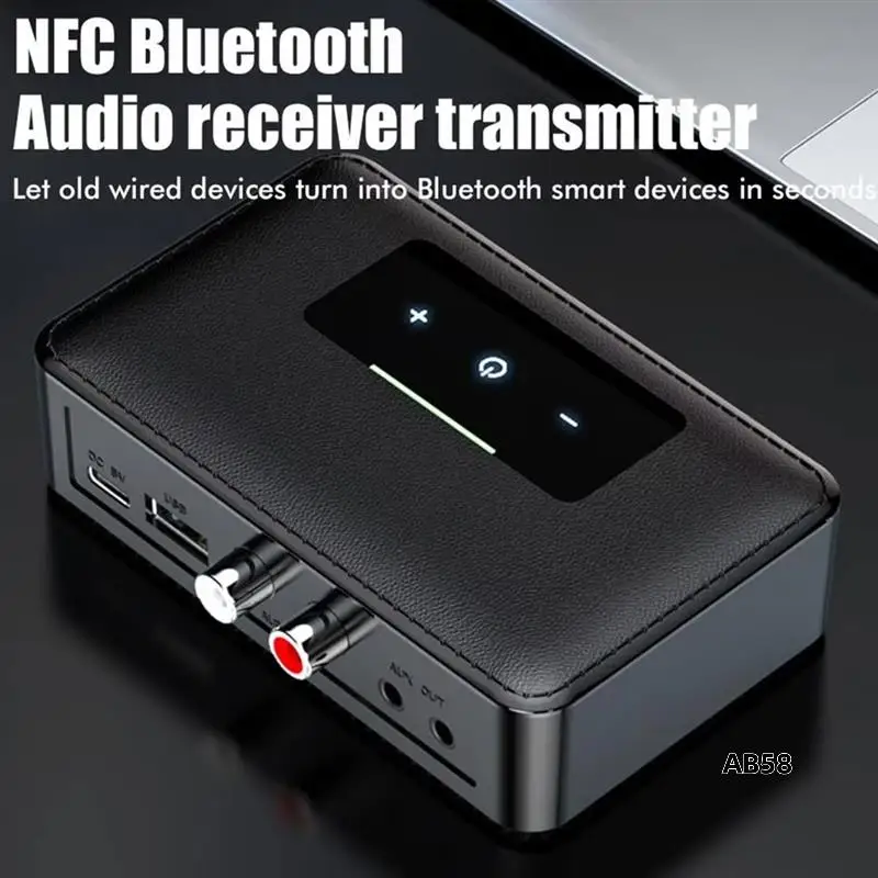 2-In-1 Receiver Transmitter Plug And Play Bluetooth-Compatible Stereo Adapter High Definition Hifi Support NFC