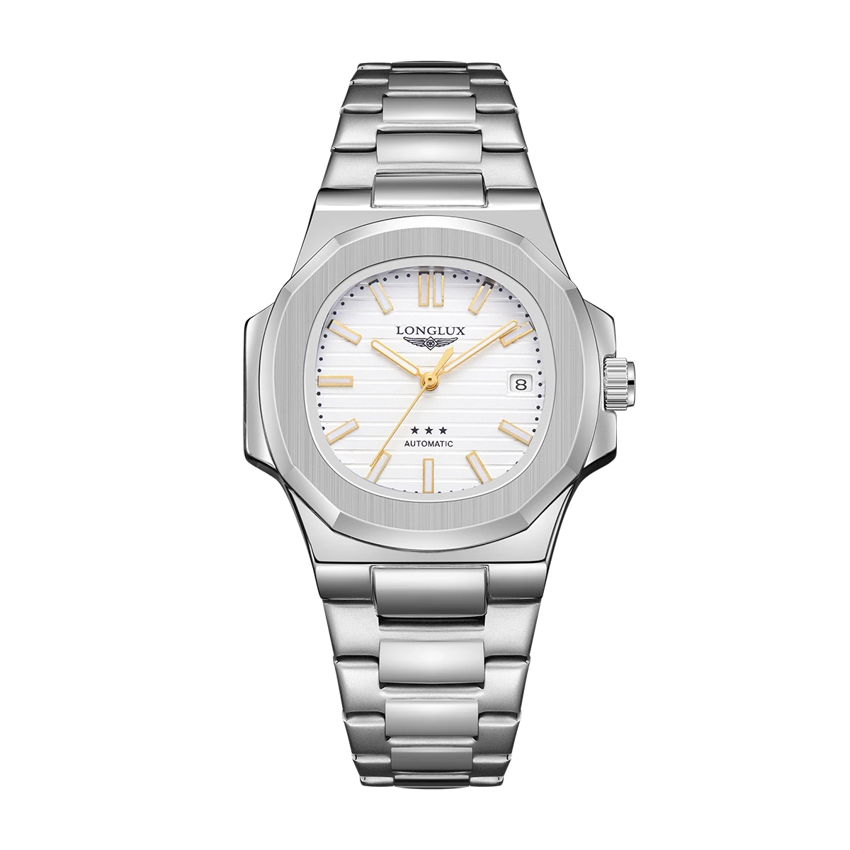 Heren automatisch horloge zakelijke datum mechanische horloges waterdicht roestvrij staal lichtgevend luxe herenhorloge vriendje cadeau