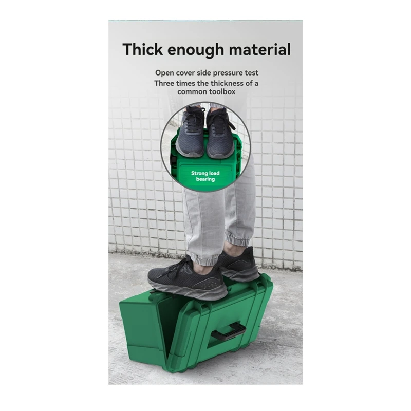 ABSJ-16Inch pp caixa de ferramentas à prova dwaterproof água profissional multifuncional eletricista armazenamento protetor à prova de choque mala caixa de ferramentas