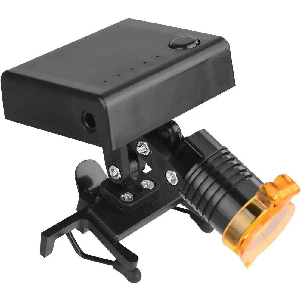 

Беспроводной светодиодный налобный фонарь мощностью 5 Вт с оптическим фильтром, универсальный зажим, 2 перезаряжаемые батареи для лучей и защитных очков