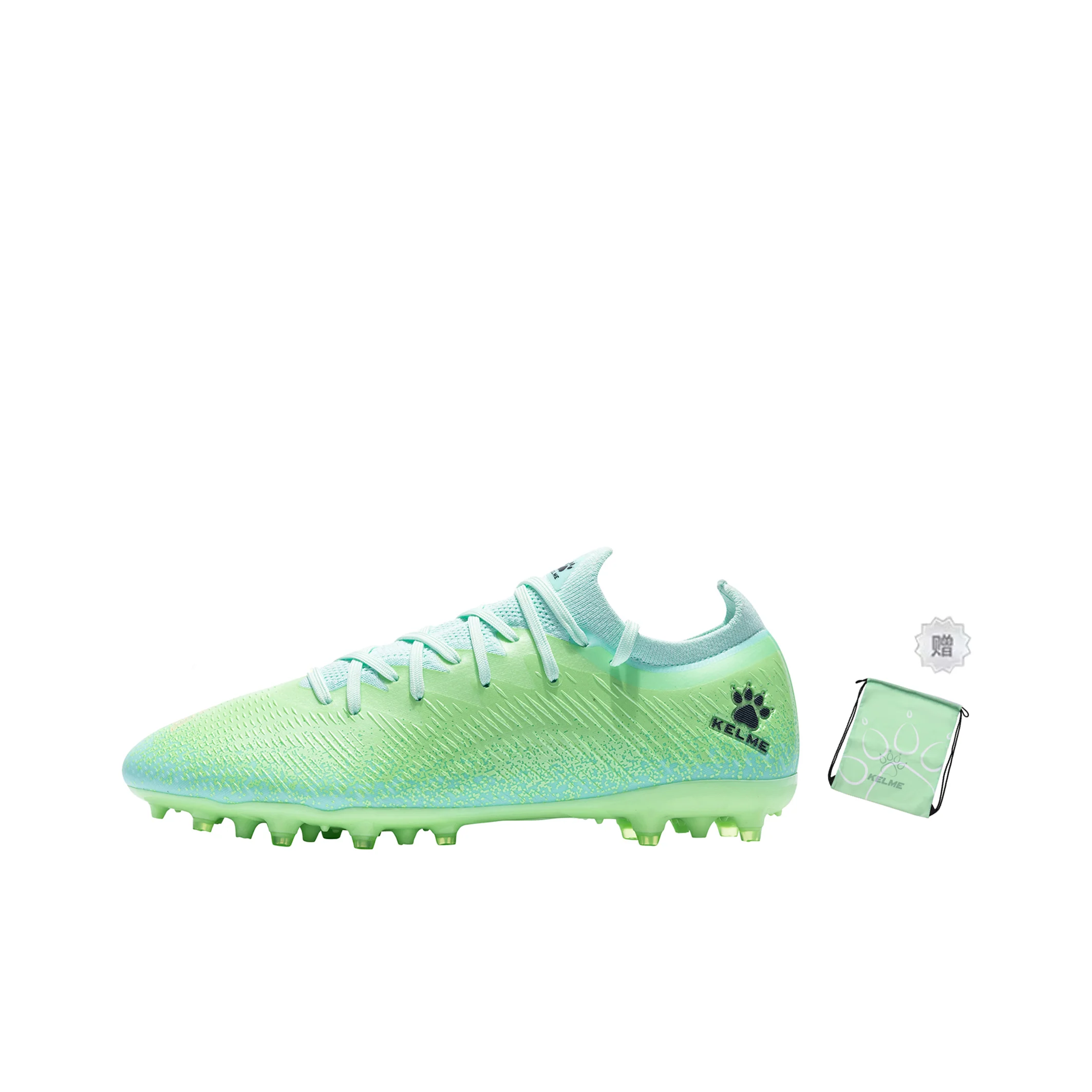 kelme-gale-25-mg-multi-ground-slip-resistant-abrasion-resistant-breathable-soccer-shoes-men's-mint-green-9332zx1167