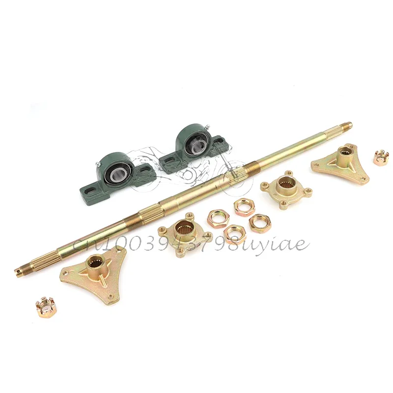 1Set 610mm rear axle assembly kit 50mm/78mm*3 17T wheels for mini kart ATV off-road vehicle drift tricycle accessories