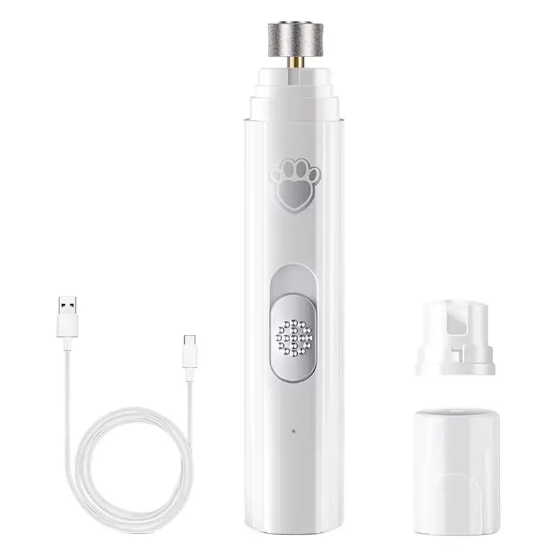 A36T-Electric Dog Nail Grinder With Polisher Wheel LED Light Pet Nail Clipper USB Rechargeable 2-Speed Pet Nail Trimmers