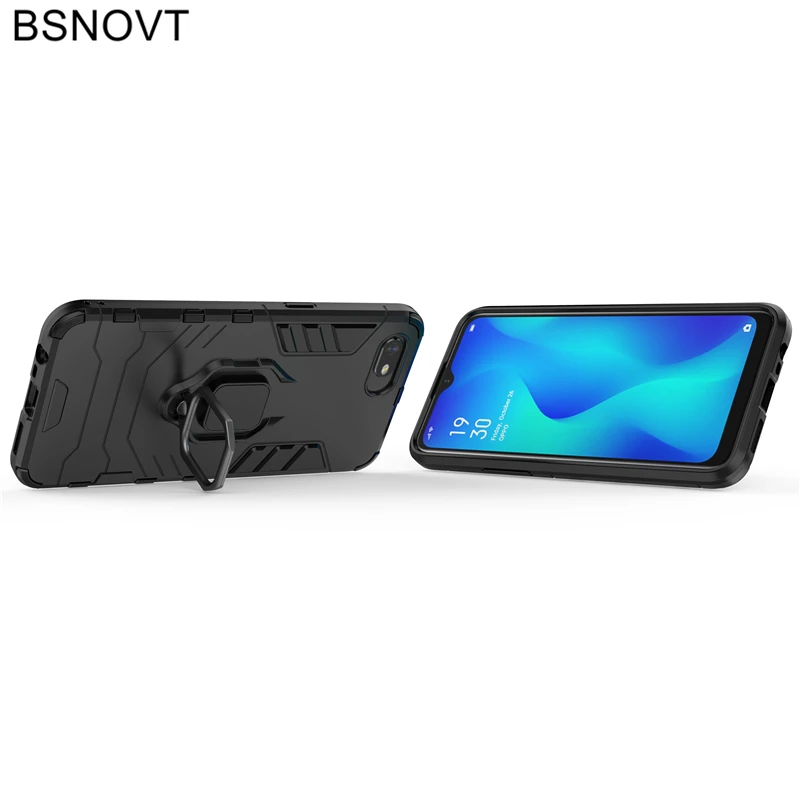 For Cover OPPO A1k Case CPH1923 Magnetic Finger Ring Holder Armor Cover For OPPO Realme C2 Case For OPPO A1k / Realme C2 RMX1941
