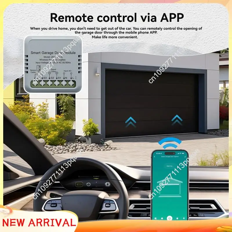 N84R Tuya Zigbee Garage Door Controller Module Opener Smart Life APP Remote Control Works For Alexa Google