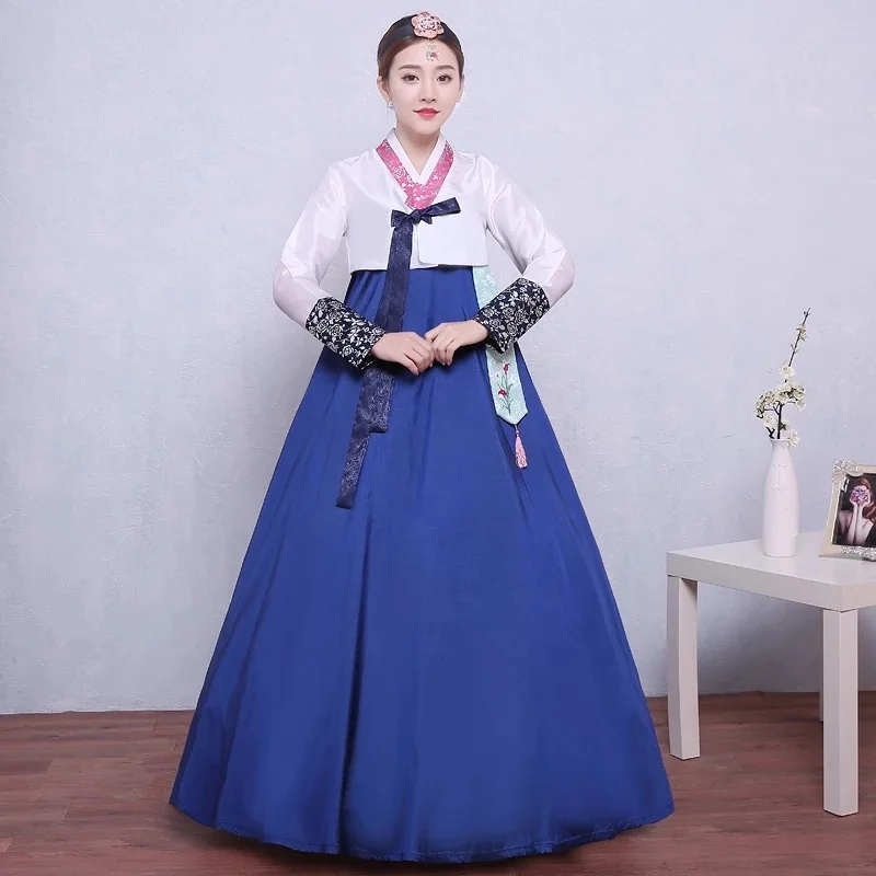 

Одежда Hanbok, Женский традиционный костюм, корейское платье, модернизированное улучшенное корейское корт, платья для косплея, Hanbok 한복