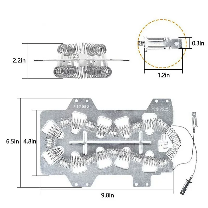 DC47-00019A Element grzewczy do suszarki Samsung