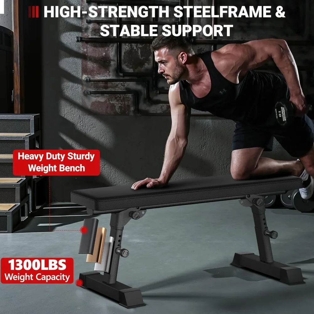 مقعد وزن متين قابل للطي - مكبس مقعد قابل للتعديل لصالة الألعاب الرياضية المنزلية عالي السعة لتدريب القوة