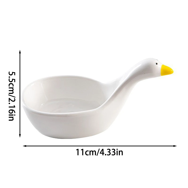 Ceramic Dipping Sauce Dippind Bowls Set Cute Swan Design Sauce Dishes Soy Dipping Dish Bowls Cute Tomato Dipping Bowls