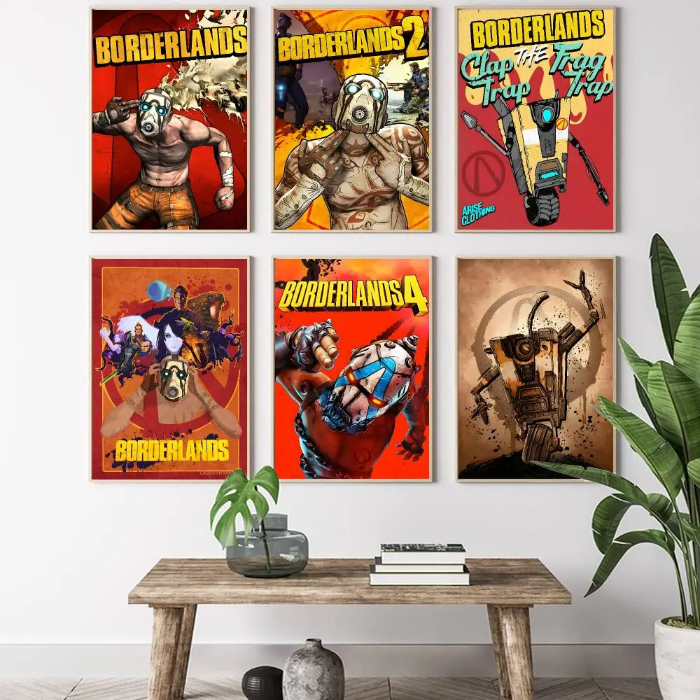 Looter Game B-Borderlands Painting Calligraphy HD Canvas Poster living room bedroom bar aesthetic decoration