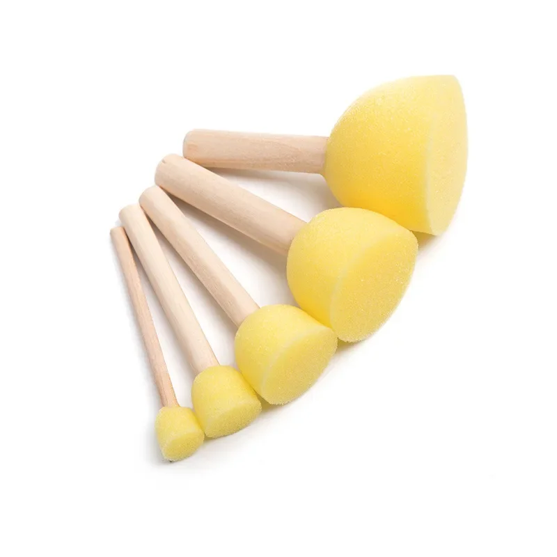 5 قطعة مجموعة عصا إسفنجية سيراميك ماصة فرشاة إسفنجية النحت لتقوم بها بنفسك لوازم أدوات الرسم السيراميك