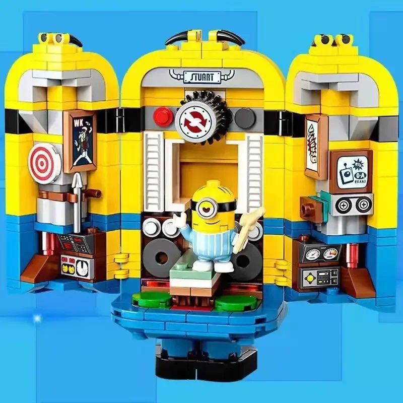 Minionsed Me Toys Action Figure Toy Stuart Kevin Bob Toys 3d Eye Miniones  Blocks Figures Birthday Gifts Children