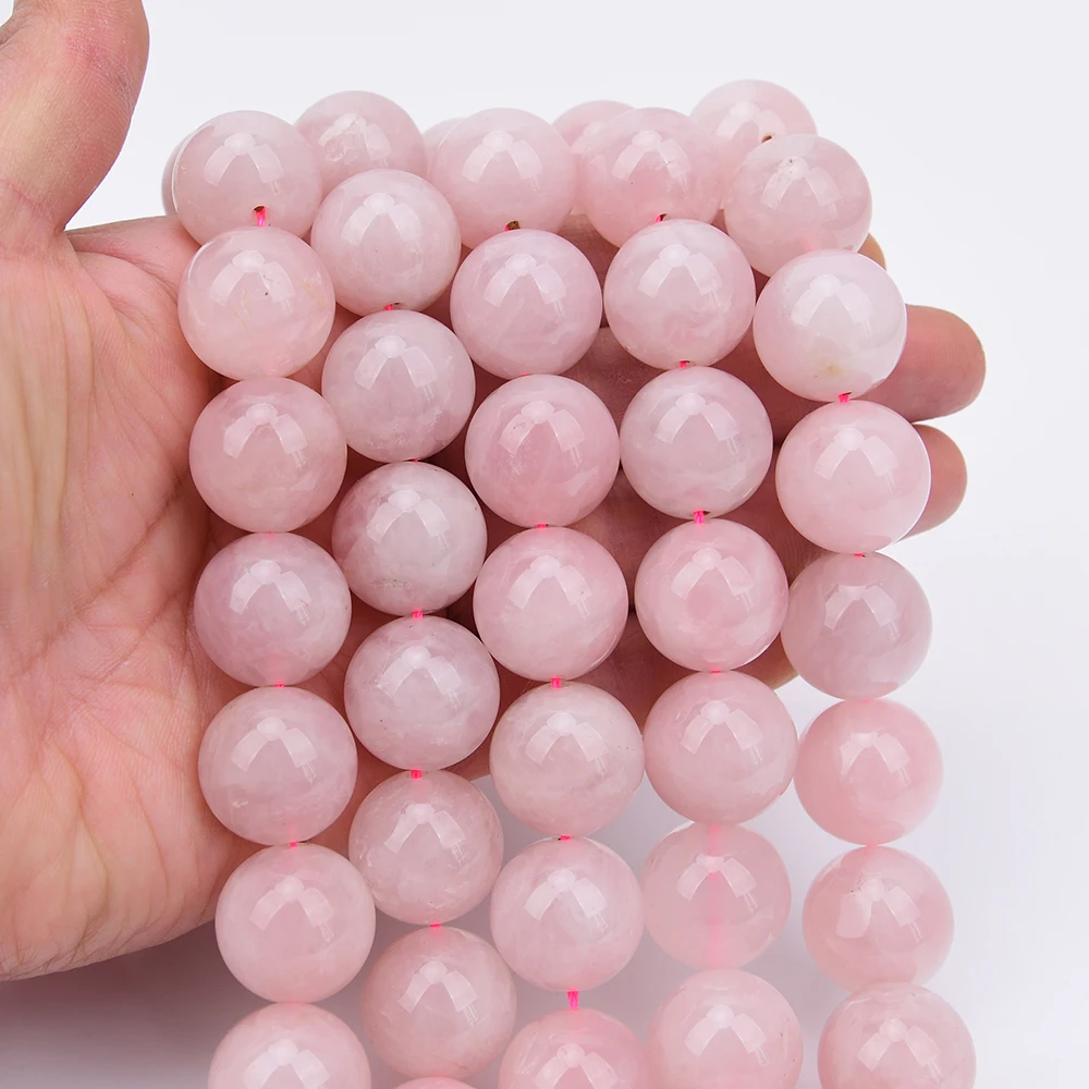 

APDGG Huge 20mm Natural Pink Rose Quartz Crystal Round Loose Beads 15.5" Strands Jewelry DIY