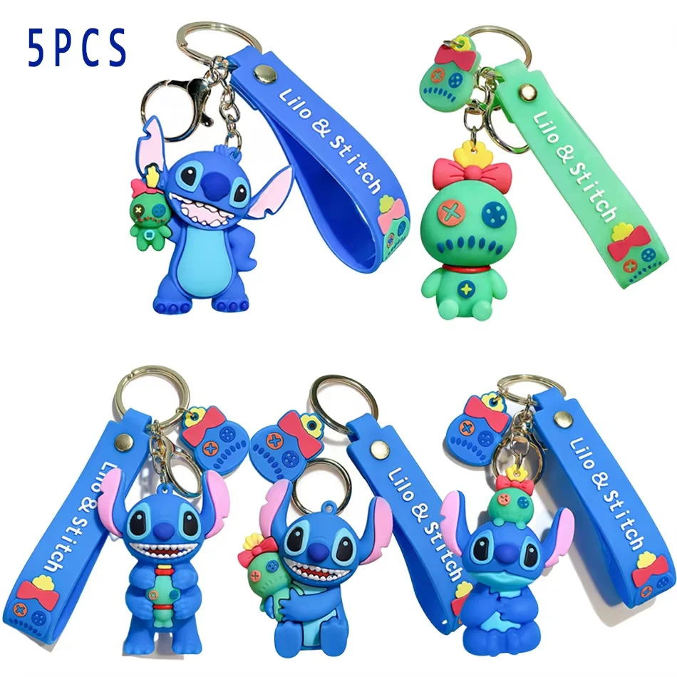 Chaveiro Hot Stitch: Boneco Anime Stitch, Pingente Rosa Doce para Bolsa, Enfeite de Carro, Acessório para Chaves, Presente de Natal para Meninas e Bri