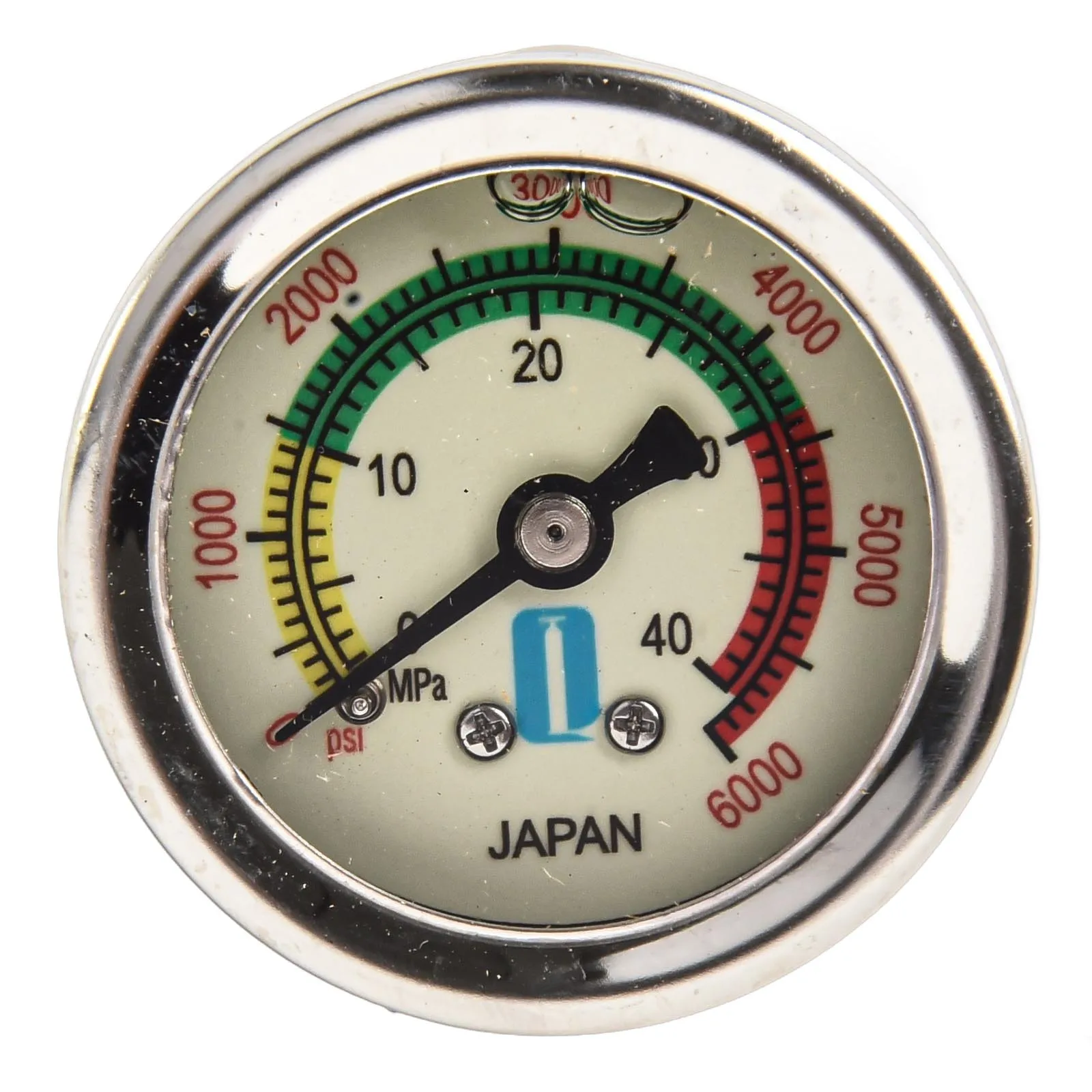 2 Inch Pool Filter Water Pressure Dial Hydraulic Pressure Gauge Meter Manometer Stainless Steel 0-6000PSI 0-40MPa