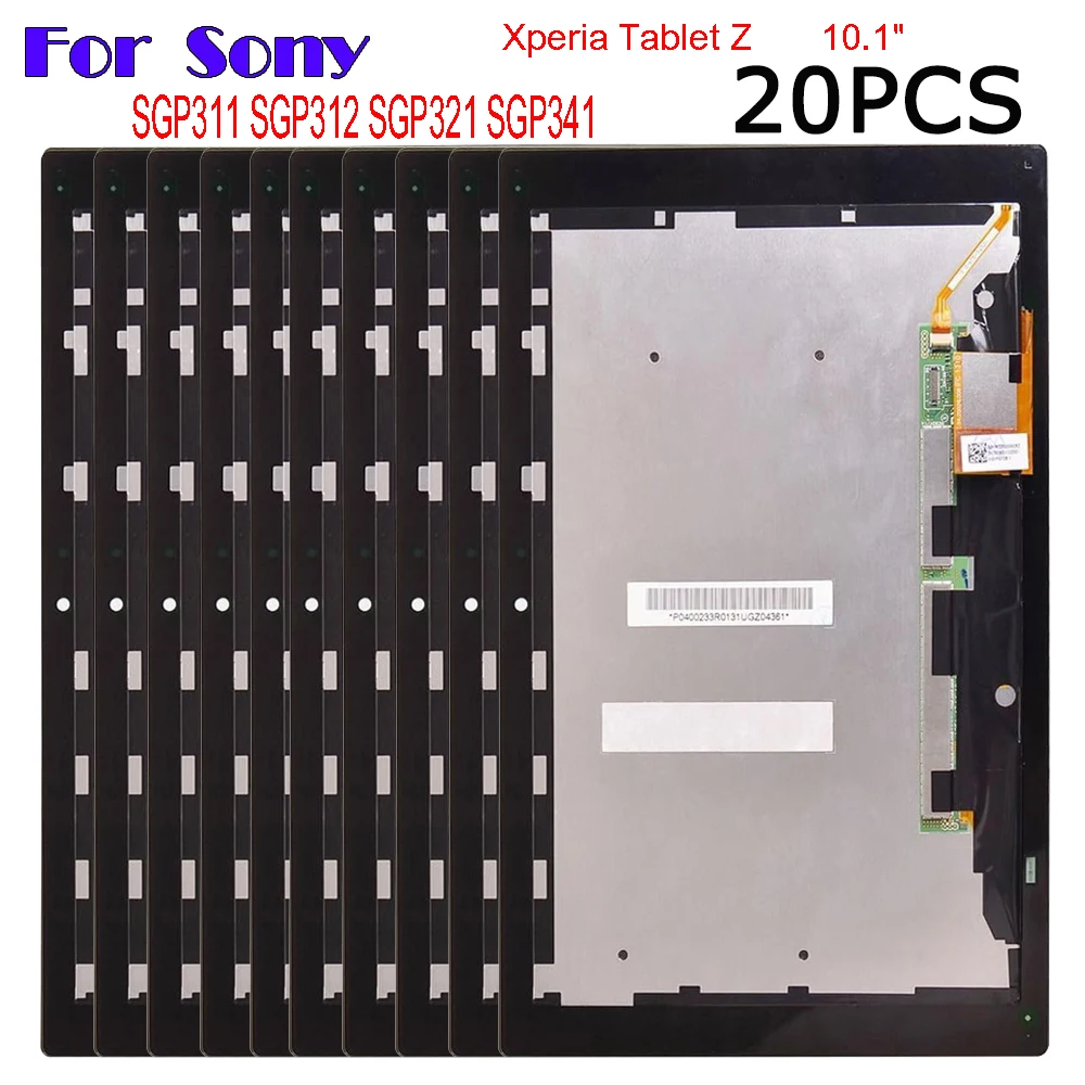 20PCS 10.1'' For sony Xperia Tablet Z SGP311 SGP312 SGP321 LCD display with touch screen digitizer Replacement+tools