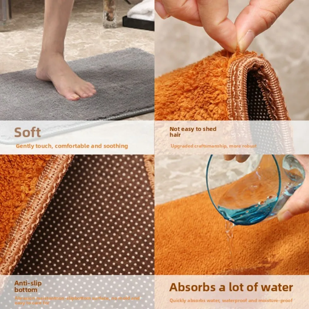 سجادة أرضية قطيفة ناعمة ماصة وغير قابلة للانزلاق للمدخل وغرفة المعيشة وغرفة النوم والحمام والمطبخ وديكور المنزل وسجادة منطقة السجاد