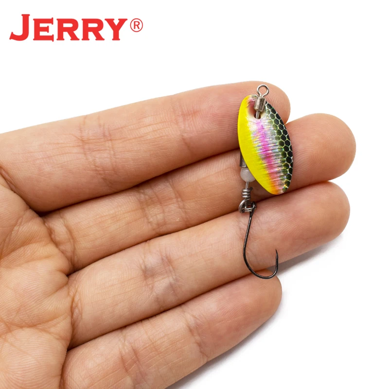 Jerry Wukong-Cebo giratorio de AR-S para pesca de trucha, hoja giratoria de Metal, brazo giratorio, perca Artificial, Lucio