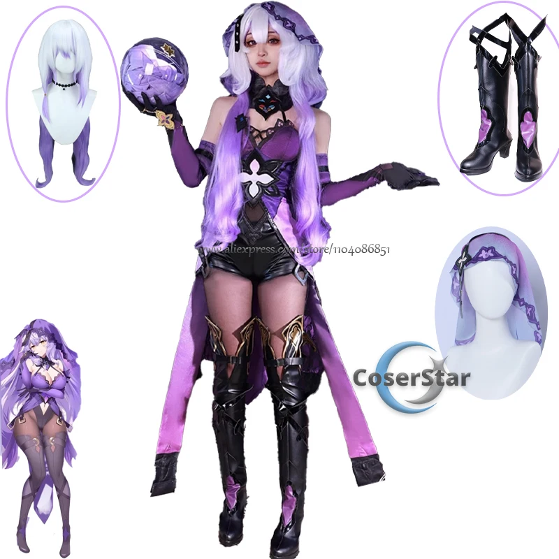 

Honkai Star Rail Черный Лебедь Косплей Костюм Полный Комплект Платье Униформа Хэллоуин Вечеринка Черный Лебедь Косплей Платье Экипировка Парик Обувь