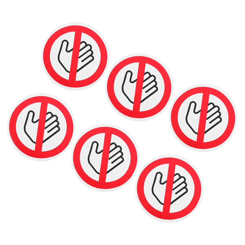 

6Pcs Do Not Touch Warning Signs Adhesive Safety Labels for Machine Security Factory Caution Decals Peel Safety Warning