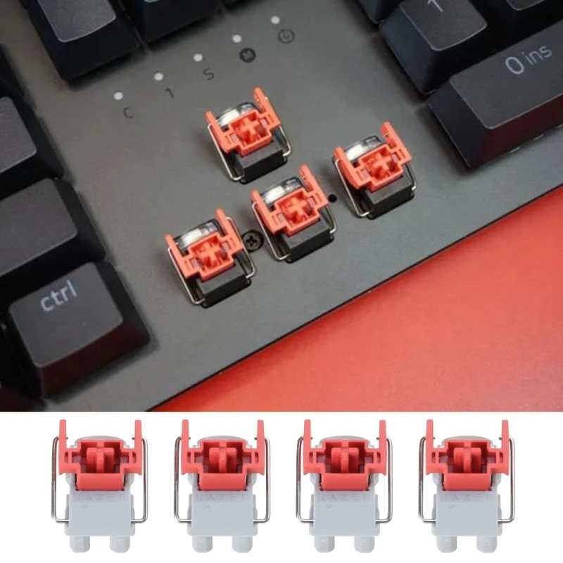 4Pcs V2 Slient Liner Red Switch Hot-Swappable DIY Clicky Linear Optical Switches for razer Huntsman Elite Mechanical Keyboard