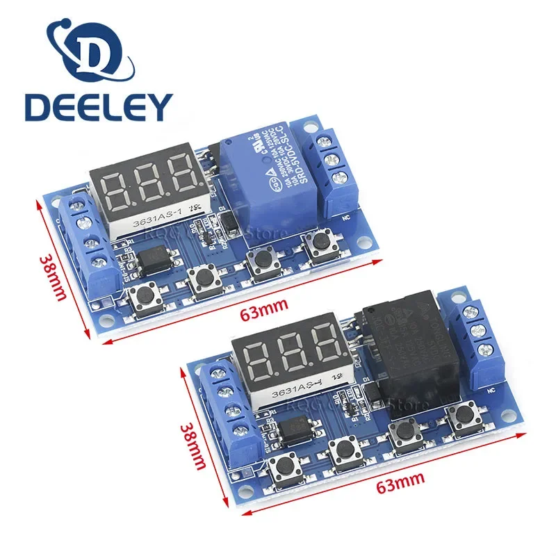 DC 6-30V Support Micro USB 5V LED Display Automation Cycle Delay Timer Control Off Switch Delay Time Relay 6V 9V 12V 24V