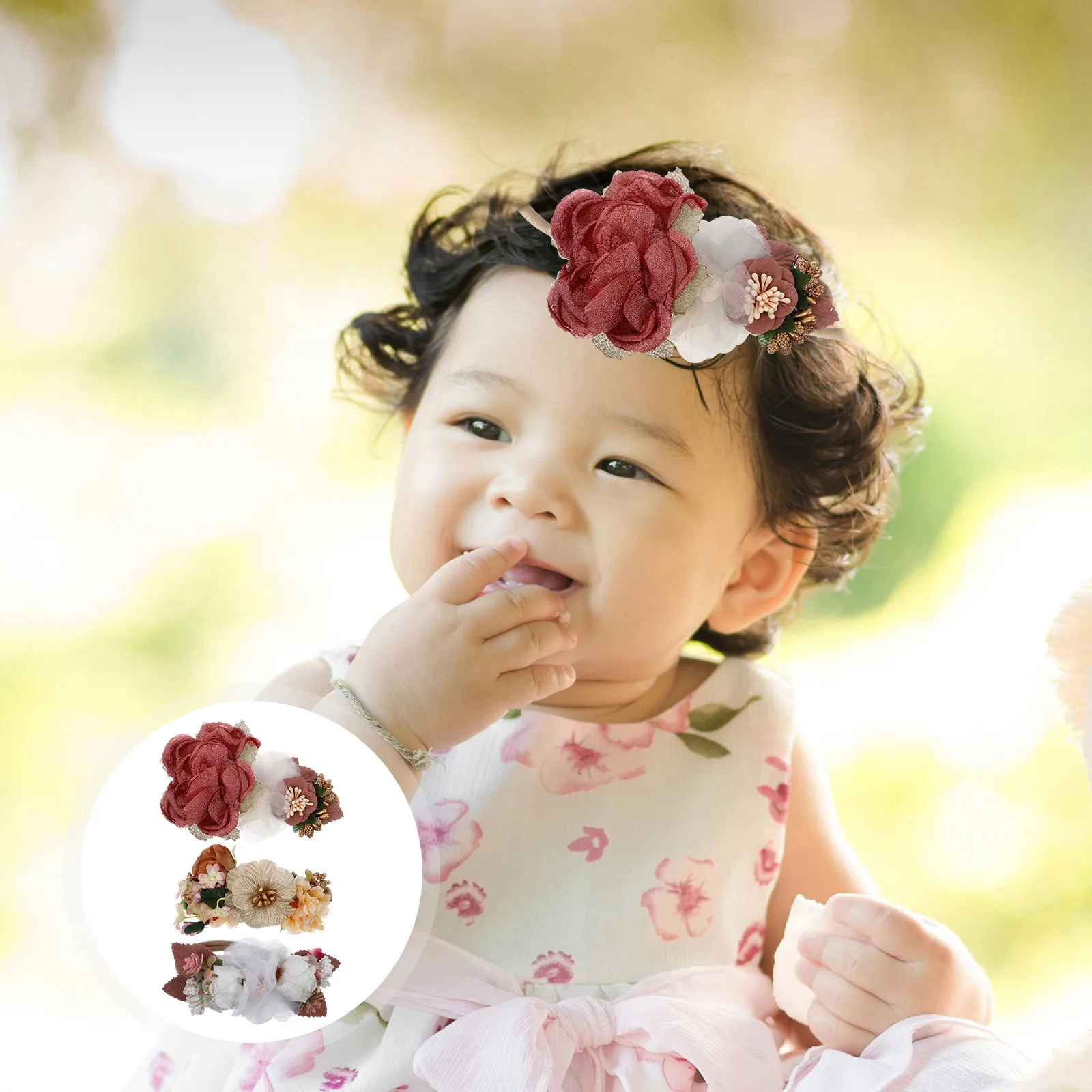 

Набор из 3 шт. повязок на голову с жемчугом и цветами, стильные детские повязки для волос, удобные, нескользящие, очаровательные повязки для девочек, для вечеринок и фотосессий