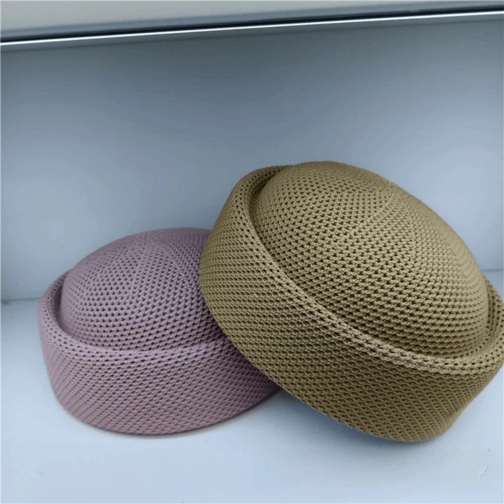 Fashion Summer Hard Berets Caps Mesh Outdoor Painter Hat Breathable Adjustable Women Sun Hat Pillbox Hat