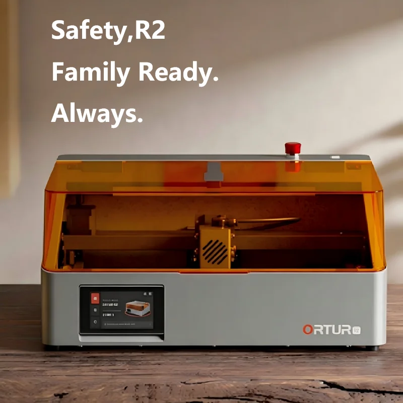 ORTUR R2 Fully Enclosed Class 1 Laser Engraver, LU3‑20A Blue Laser Module, 300x190mm Working Area, HD Camera & Touch Screen