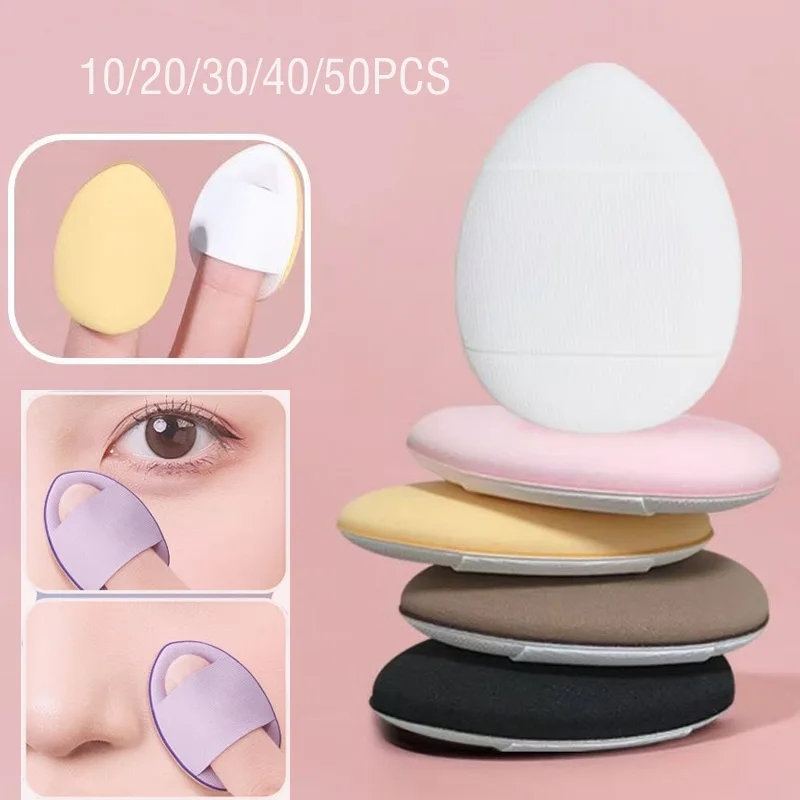 Make Up Puffs Mini Finger Puff Small Air Cushion Concealer Triangular Water Droplet Cotton Candy Thumb Puff Make up Sponges