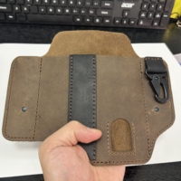 Outdoor Portable Tactical Belt Holster with Buckle Genuine Cowhide Leather Multifunction EDC Sheath Pocket Multitool Hunting Bag