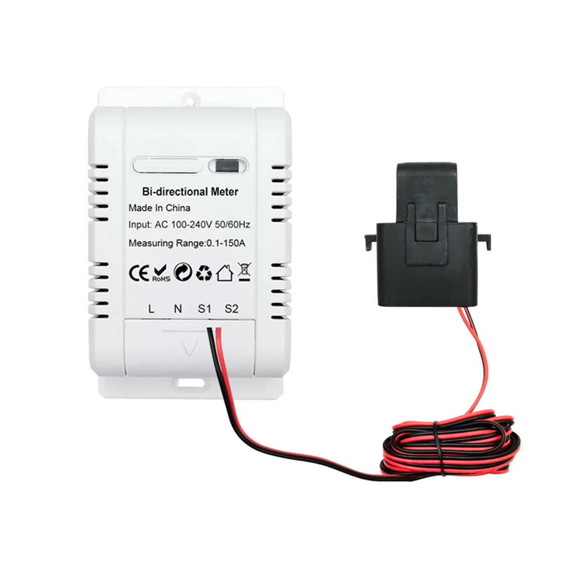 Solar PV Bidirectional Two Way ZigBee Energy Meter with Clamp Current Sensor Tuya KWh Monitor Automation 110V 240VAC