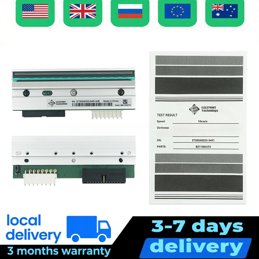 Zebra 110Xi4 110XI4 Plus Thermal Printhead 300dpi - P1004232，Brand New Print Head for Industrial Printer