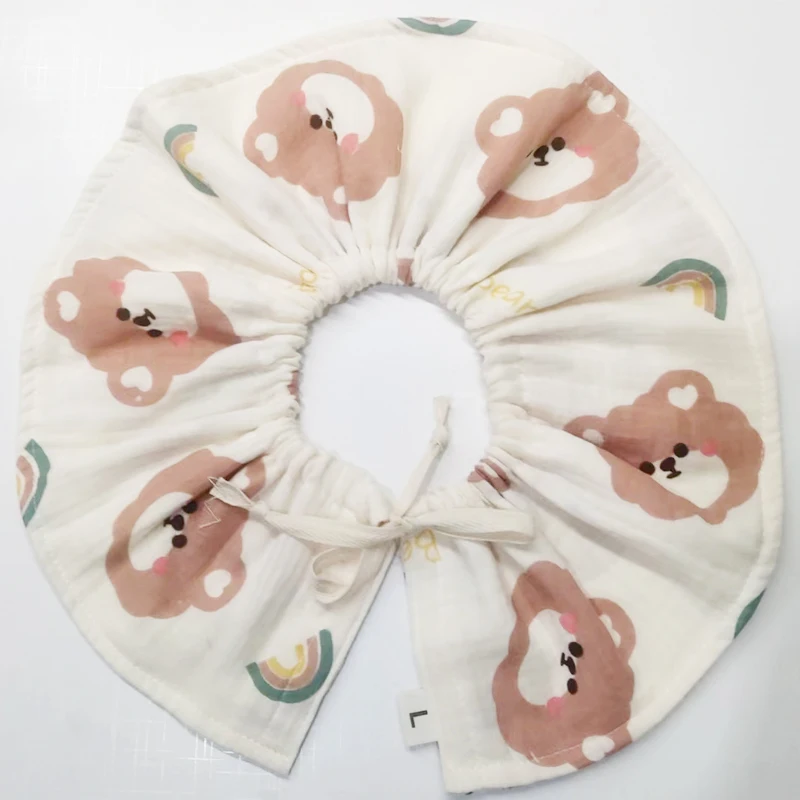 Newborn 360 ° Gauze 100% Cotton Baby Bib Towel Reuse Cartoon Fruit Animal Bear Shawl Class A Pure Cotton Bib For Children Gifts