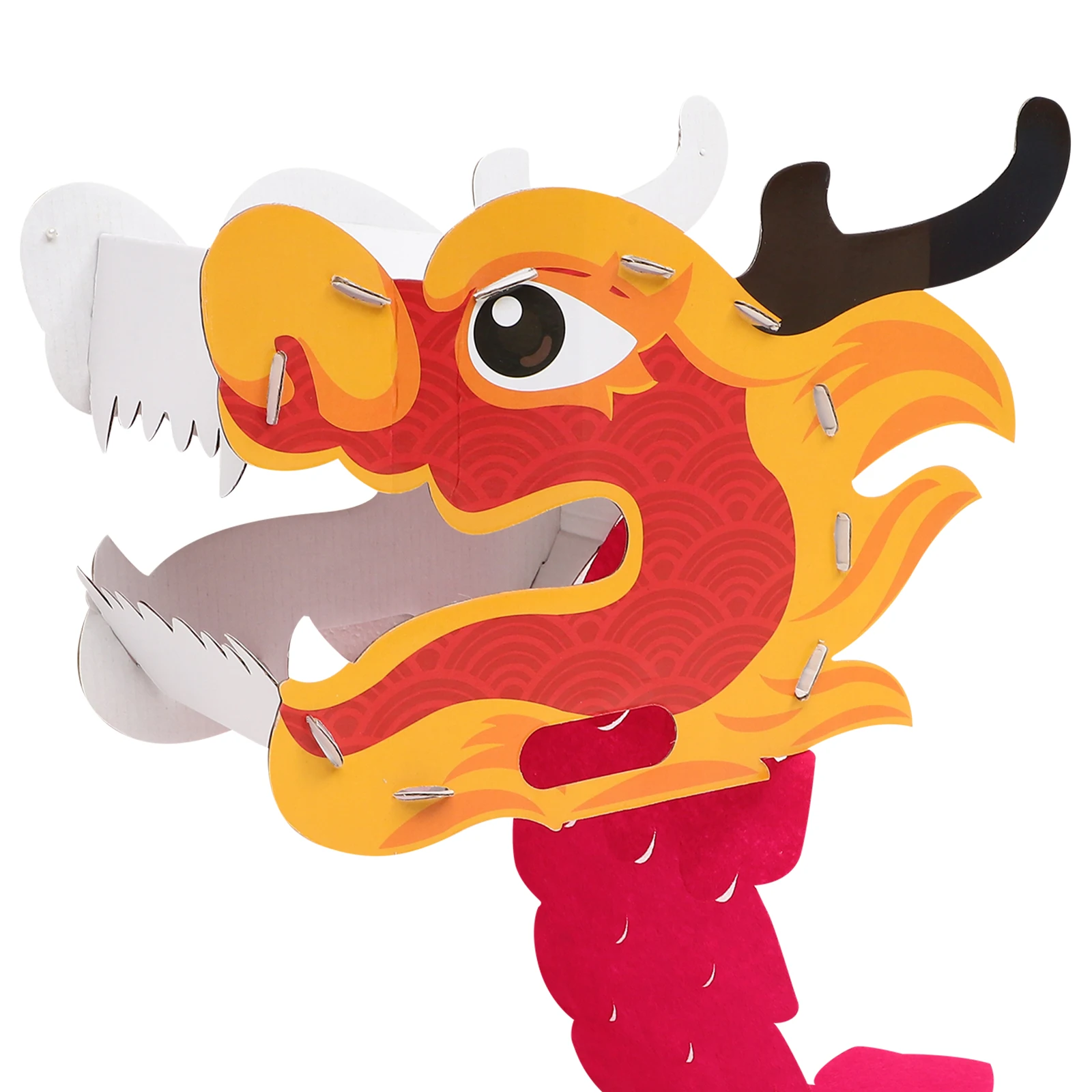 

Faucet Making Materials Ornaments for Kids Dragon Costume Decorations Paper Head Child Lunar New Year