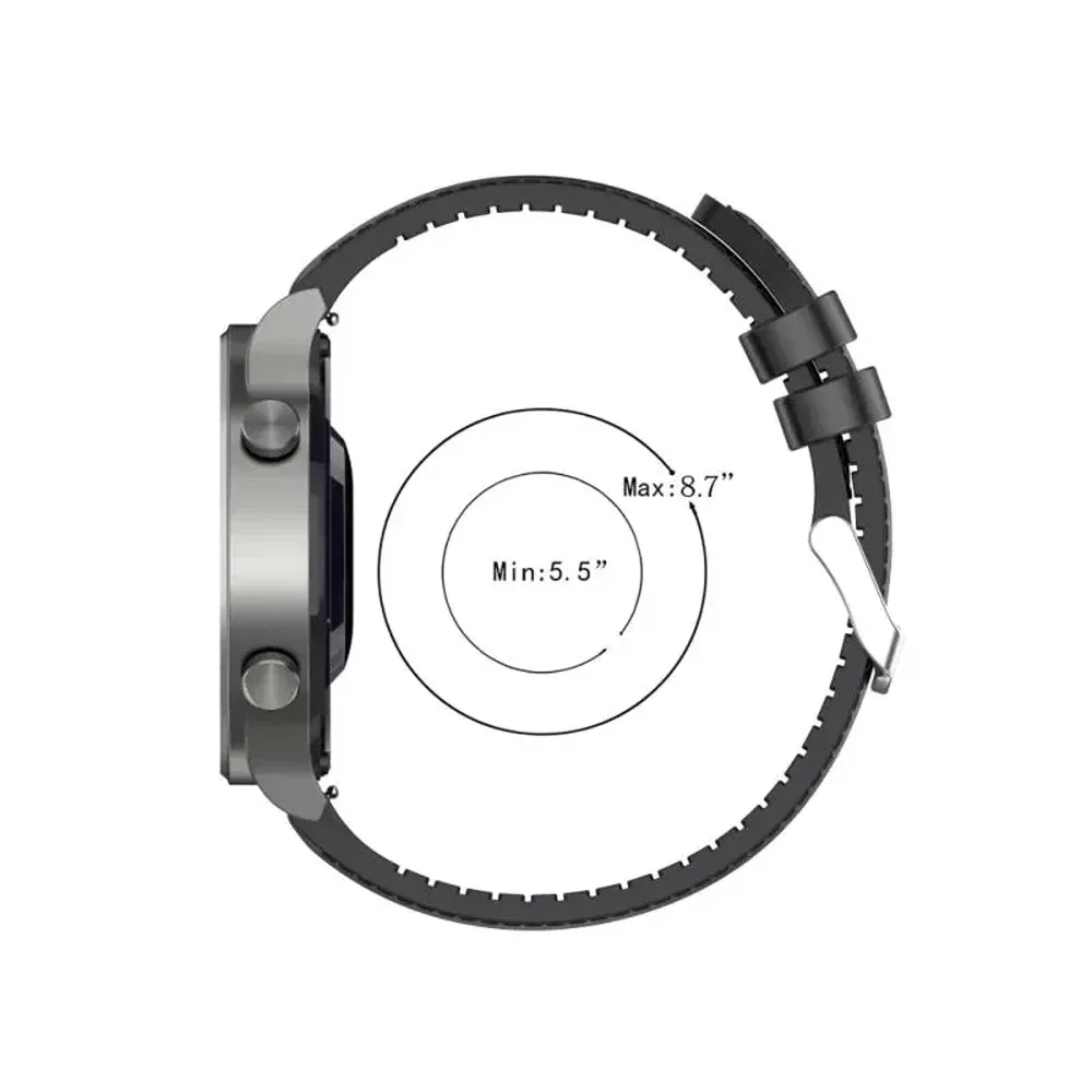22 mm skórzany + silikonowy pasek do zegarka Huami Amazfit BALANCE/Cheetah Pro Bransoletka Amazfit GTR 4 3 2e 47 mm Bip 5 Paski zamienne