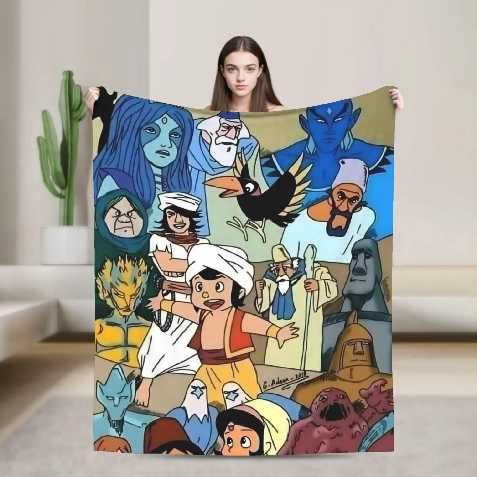 Super Soft Sinbad's Adventures Throw Blanket Premium Flannel Fleece Lightweight  Bed Blanket Super Cozy Blankets All Season Use